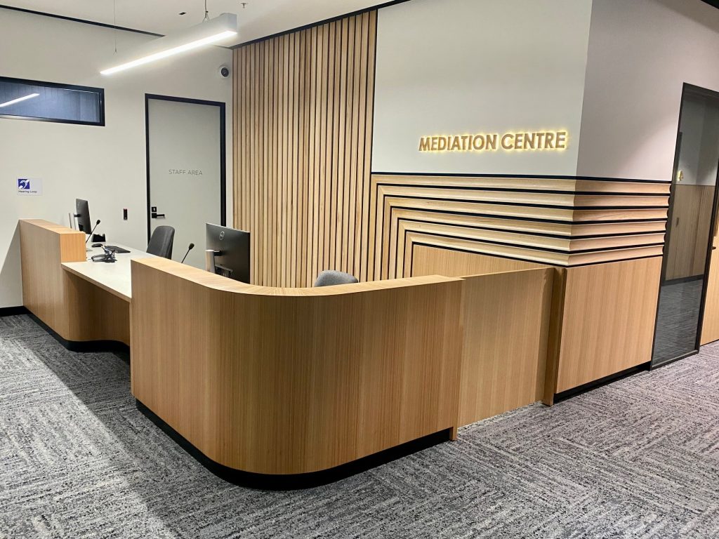 Reception and wall panelling
